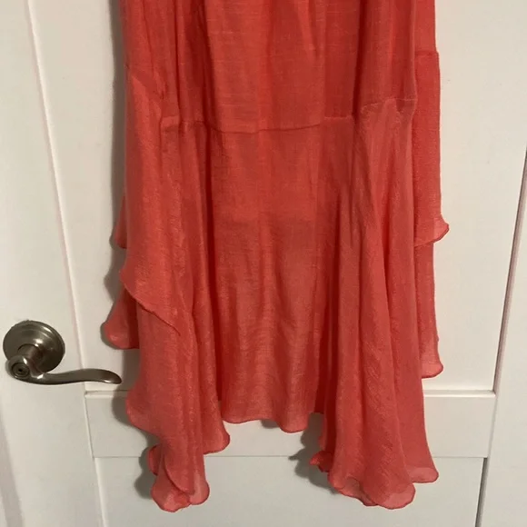 New Poetry Coral Strapless Dress w/Belt SZ MED - Picture 7 of 9